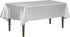LinenTablecloth 60 x 102-Inch Rectangular Satin Tablecloth, Silver