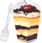 YunKo 50 Pack 5oz Square Clear Plastic Dessert Cups with Lids and