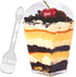 YunKo 50 Pack 5oz Square Clear Plastic Dessert Cups with Lids and
