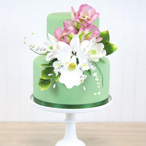 5 Count Global Sugar Art Lily of the Valley Sugar Cake Flowers Filler Spray, White, by Chef Alan Tetreault
