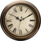 Plumeet 13'' Large Metal Wall Clock, Non-Ticking Retro Silent Iron Decorative Clock with Roman Numerals, Brown