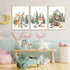 3Pcs 12x16in Woodland Animal Nursery Canvas Wall Art Forest Adventure Theme Animals Picture Posters Wall Decor Cute