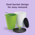 Chef'n 401-420-120 EcoCrock Counter Compost Bin - Black and White - 3.3 Liter