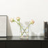 Glass Book Vase, Clear Book Vase for Flowers, Unique Flower Vase, Modern Book Shaped Vases for Bedroom, Living Room