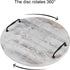 Wooden Lazy Susan, 18 Inch Large Turntable Organizer, Whitewashed Wood Serving Tray for Kitchen Essentials Storage