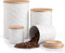 Sweejar Ceramic Canisters Sets for Kitchen Countertop, Relief Food Storage Jar with