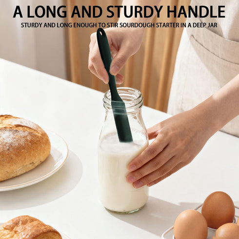 2Pcs Spatula,10 Inch 4pcs) Silicone Jar Jam Spreader for Peanut Butter,Heat-Resistant Food-Grade Jar Blender,Kitchen