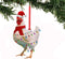 Lawteng 1PC Christmas Chicken Ornament Funny Scarf Chicken Holiday Decoration Chicken Ornaments for