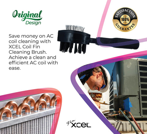 Next Generation Air Conditioner Evaporator Coil Fin Cleaning Brush V2 (Double-Sided) by FINXCEL