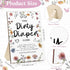 51 50 Roowest Pcs Dirty Diaper Baby Shower Games Funny Wooden Sign with Pcs Mini Diapers Cute Felt for Gender Reveal