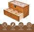 2-layer 14 WELLAND Wood Tea Bag Organizer, Storage Box with Clear Acrylic Window, Compartments Large Capacity Tea Bag