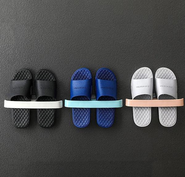 CARURLIFF Wall Mounted Shoe Rack, Hanging Shoe Organizer for Door, Self Adhesive, 3pc