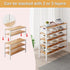 ZHUTIANXIA Closet Closet 2Tier Bamboo Shoe Rack Organizer for and Entryway-Space-Saving Narrow Shoe Stand-Versatile