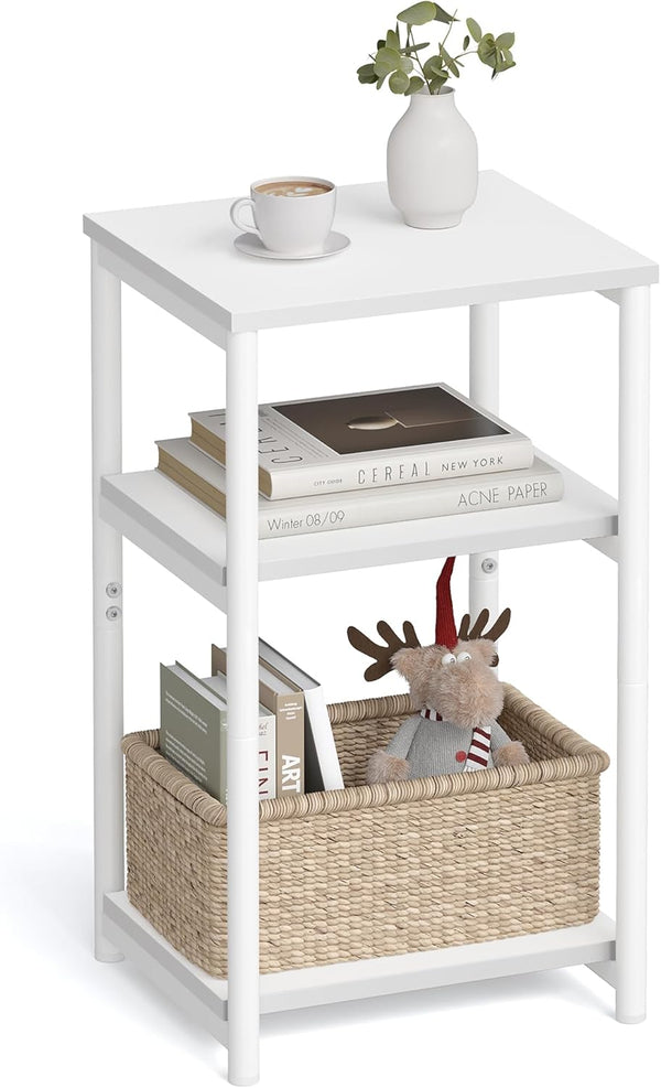 VASAGLE Side Table, Small End Table, Tall Nightstand for Living Room, Bedroom,