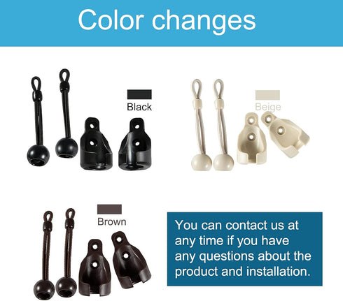 Bungee Kit, General Replacement and Installation Accessories for Indoor/Outdoor Plastic Sunshade Curtains and Roller