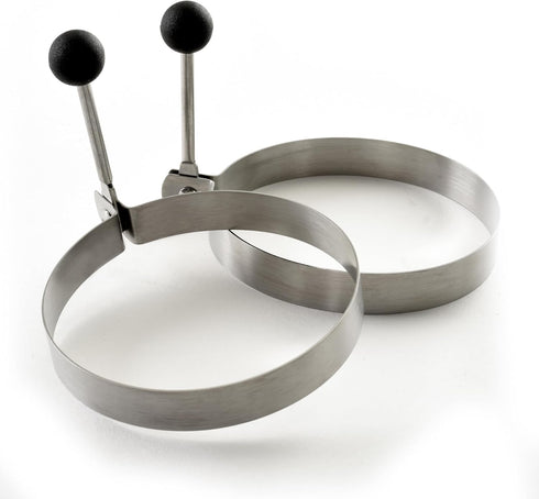 3.75", Norpro Stainless Steel Round Egg/Pancake Rings, Silver