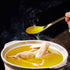 8Pcs Heavy-Weight Thickened Soup Spoons, 18/8 Stainless Steel Silverware for Soup, Ramen, Pho, and Ice Cream (Gold)