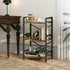 Homeiju Bookshelf, 3 Tier Industrial Bookcase, Metal Small Bookcase for Living Room and Home Office