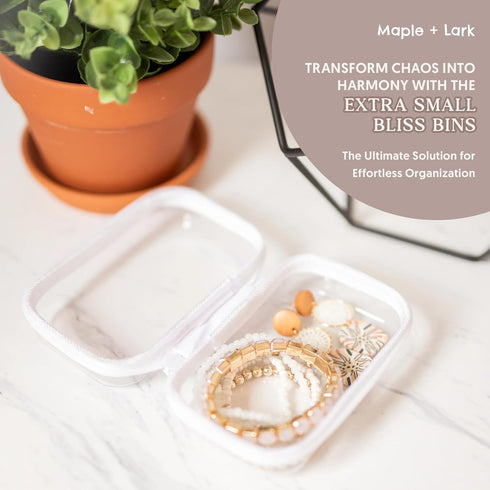 Maple & Lark Bliss Bins - Clear Zipper Case for Storage - Professional-Grade Plastic Pencil Case, Toiletry Pouch,