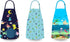 Kids Apron for Boys, Unisex Kitchen Bib Apron with Adjustable Neck Strap for Cooking, Painting, Baking