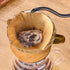 Gute Glass Coffee Dripper/Filter - Cone Glass Pour Over Coffee Dripper with Bamboo Stand for 1-4 Cups