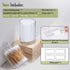 AOZITA 4 Pcs Acrylic Qtip Holder Dispenser, Clear Plastic Apothecary Jar Set for Bathroom Storage