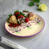 Handmade Lavender Floral Purple and Cream Glazed 7.9inch/20cm Side Plate - City to Cottage Unique Ceramic Dinnerware