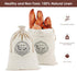 2-Pack 12x17.5 Inch Linen Bread Bags for Homemade Bread & Sourdough, Unbleached with TPU Lining - Reusable Washable