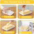 BRIDZON Countertop Countertop Butter Dish for and Fridge, Large Airtight Butter Box with Lid for & Travel, Clear Cover