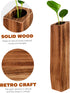 Desktop Wooden Flower Vases - Creative Flower Holder Home Decor, Decorative Plant Pots, Tabletop Decoration