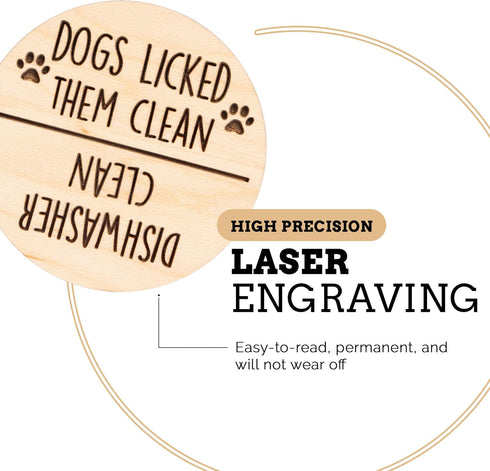 Funny Clean and Dirty Sign for Dishwasher, Apartment Essentials, Magnet for Home, Gadgets for Dogs, Must Haves
