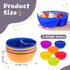 Weewooday Snack and Dip Bowls, Chips Serving Bowls Anti Soggy Divided Bowl plastic Stackable Dish Microwave and Dishwasher Safe Container for Chips, Dips Snacks Salsa Salad Nuts, 6 Colors (6 Pcs) by Weewooday