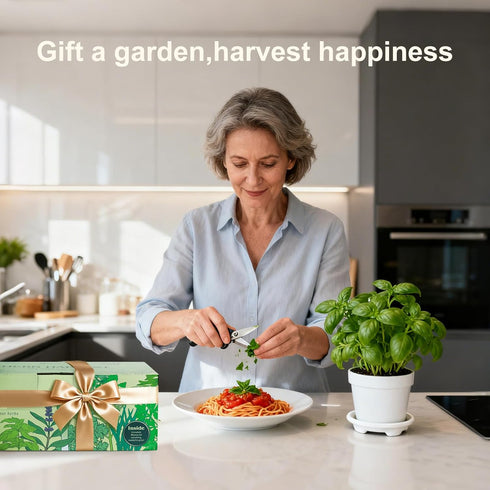 10 33pcs Set 4-Color Indoor Herb Garden Kit, Complete Kitchen Herb Starter Including Pots, Soil & Tools, Unique Gift