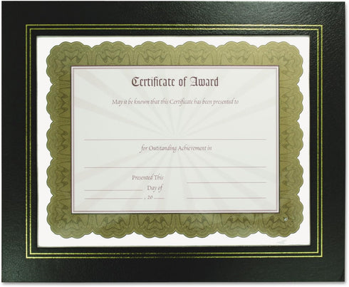NuDell 21202 Leatherette Document Frame, Black, 8-1/2 x 11 (Pack of Two)