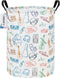 ONOEV Round Waterproof Laundry Basket,Gift Basket,Suitable for Children's Room and Toy Storage(Musical instrument)