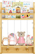 2-Tier Wall-Mounted Kids Bookshelf, Bamboo Floating Nursery Book Shelf, Picture Ledge Shelf for Wall Decor and Storage
