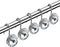HBlife 12 Pcs Acrylic Decorative Rolling Diamond Shower Curtain Hooks, Rust Proof Rhinestones, Clear Round