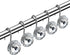 HBlife 12 Pcs Acrylic Decorative Rolling Diamond Shower Curtain Hooks, Rust Proof Rhinestones, Clear Round