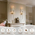 Set 2 Yollzey Candle Holder Wall Sconces of with Battery Operated Candles and Remote Control, Wall Sconces Home Decor