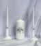 Unity Candle Set for Wedding Ceremony & Reception – 6” Pillar & Two 10” Taper Candles – Handmade in USA, White