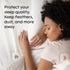 2 Pack Queen Waterproof Pillow Protectors, 20x30 Viscose Made from Bamboo, Zippered Case, Ultra Plush White