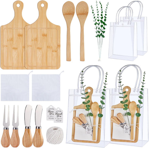 Baby Shower Prizes for Game Winners Bamboo Cheese Board Spoon Fork Butter