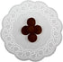LJY 100 Pieces White Lace Round Paper Doilies, Cake Packaging Pads, Wedding Tableware Decoration (10.5 Inch)