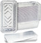 Juvale 50 Pack Aluminum Foil Disposable Loaf Pans: 2 lb with Lids for Baking Bread, Heating, Storing Food