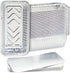 Juvale 50 Pack Aluminum Foil Disposable Loaf Pans: 2 lb with Lids for Baking Bread, Heating, Storing Food