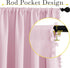 52" 84" 2 NICETOWN Pom Pom Blackout Curtains for Girls Bedroom Boho Pink Window Curtains for Nursery Rod Pocket Thermal
