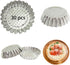 Set of 30, 3-3/4" Non-stick Aluminum Tart Mold, Fluted Design Mini Pie Tin