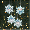 Glitter Snowman and Snowflake Christmas Ornaments, Set of 12