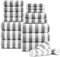 18 Pcs Light Gray Stripe Bath Towel Set with Hanging Loop-6 Bath