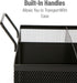 Mind Reader Utensil Accessory Caddy, Black Metal Mesh Organizer for Countertop, Office, Kitchen, 8.5" L x 8.5" W